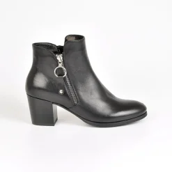 Boots, Bottines|TIPO ALTO Bottines A Talons Femme Avec Zip Sur Le Cote Noir