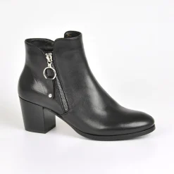Boots, Bottines|TIPO ALTO Bottines A Talons Femme Avec Zip Sur Le Cote Noir