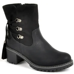 Boots, Bottines|OUTSHOES Bottines A Talons Femme Avec Pampilles Noir