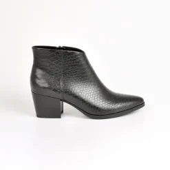 Boots, Bottines|VICE VERSA Bottines A Talons Femme Avec Effet Croco Noir