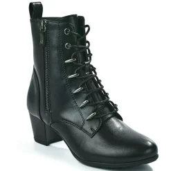 Chaussures Confort|SCALINA Bottines A Talons Femme Noir