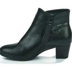 Chaussures Confort|SCALINA Bottines A Talons Femme Noir