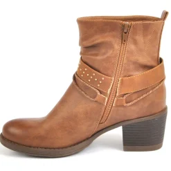 Boots, Bottines|VICE VERSA Bottines A Talons Femme Camel