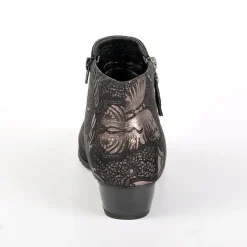 Chaussures Confort|SCALINA Bottines A Talons Motifs Papillons Noir