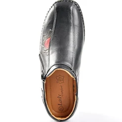 Chaussures Confort|LADY CONFORT Bottines A Talons Motifs Fleurs Noir