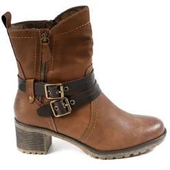 Chaussures Confort|RELIFE Bottines A Talons Camel