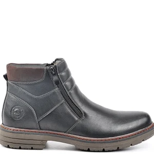 Boots, Bottines|OUTSHOES Bottines Avec Zip Pratique Sur Le Cote Compagnie Noir