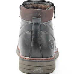 Boots, Bottines|OUTSHOES Bottines Avec Zip Pratique Sur Le Cote Compagnie Noir