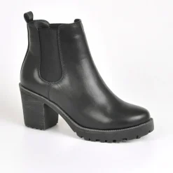 Boots, Bottines|VICE VERSA Bottines Chelsea A Talon Femme Noir