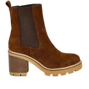 Boots, Bottines|VICE VERSA Bottines Chelsea A Talon Femme Camel