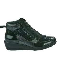 Chaussures Confort|LADY CONFORT Bottines Compensees Femme Noir