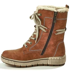 Chaussures Confort|RELIFE Bottines Compensees Femme Camel
