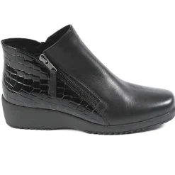 Chaussures Confort|LADY CONFORT Bottines Compensees Femme Noir