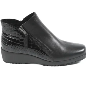 Chaussures Confort|LADY CONFORT Bottines Compensees Femme Noir