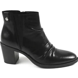 Boots, Bottines|TIPO ALTO Bottines Femme A Talons Avec Tige Plissee Noir
