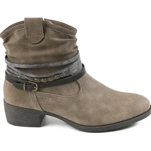 Boots, Bottines|VICE VERSA Bottines Femme A Talons Style Western Gris
