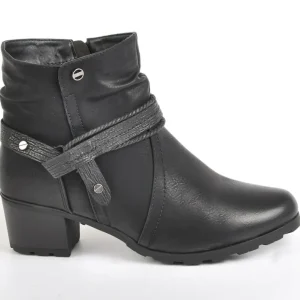 Chaussures Confort|SCALINA Bottines Femme A Talons Noir