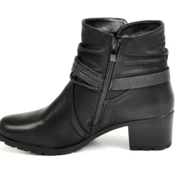 Chaussures Confort|SCALINA Bottines Femme A Talons Noir