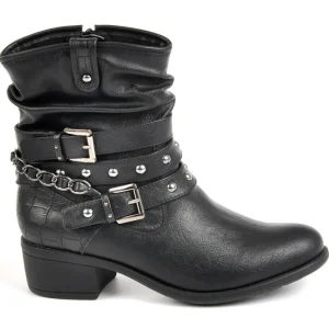 Boots, Bottines|VICE VERSA Bottines Femme Avec Petits Clous Noir