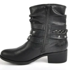 Boots, Bottines|VICE VERSA Bottines Femme Avec Petits Clous Noir
