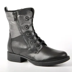Boots, Bottines|TIPO ALTO Bottines Femme Plates Bi-Matieres Noir