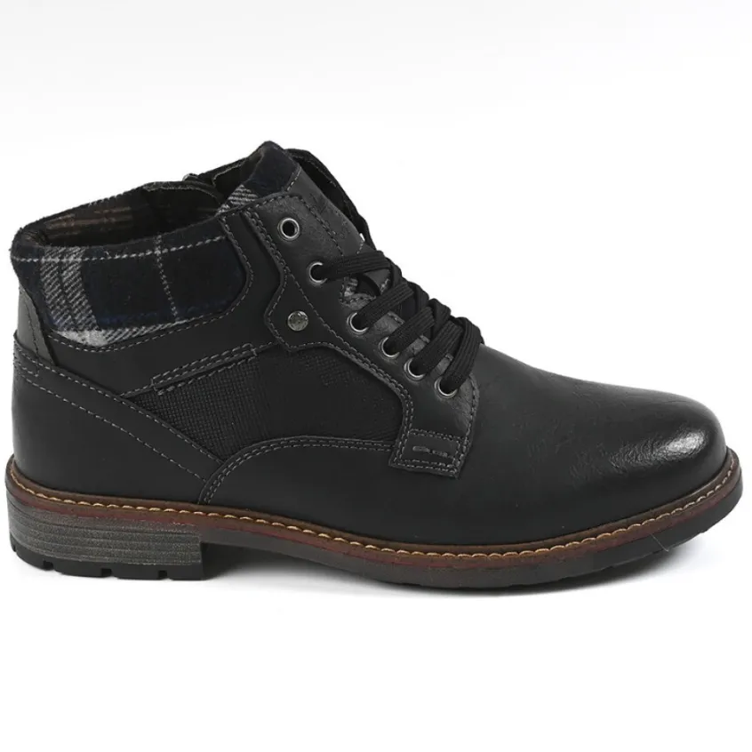 Boots, Bottines|RELIFE Bottines Homme Avec Col Textile Noir