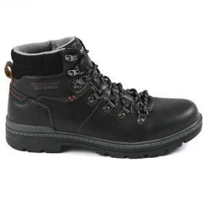 Boots, Bottines|OUTSHOES Bottines Homme Avec Col Textile Noir