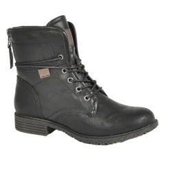 Boots, Bottines|VICE VERSA Bottines Plates A Lacets Femme Noir