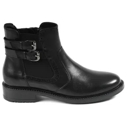 Boots, Bottines|TIPO ALTO Bottines Plates Avec Boucles Metalliques Noir