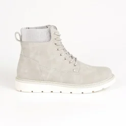 Boots, Bottines|OUTSHOES Bottines Plates Avec Col Velours Gris