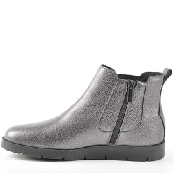 Chaussures Confort|SCALINA Bottines Plates Avec Elastiques Argente