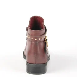 Boots, Bottines|VICE VERSA Bottines Plates Avec Petits Clous Bordeaux