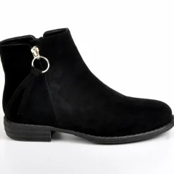 Boots, Bottines|VICE VERSA Bottines Plates Avec Zip Decoratif Noir