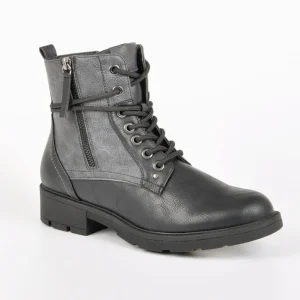 Boots, Bottines|VICE VERSA Bottines Plates Avec Zip Decoratif Noir