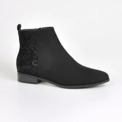 Boots, Bottines|VICE VERSA Bottines Plates Bi-Matieres Noir