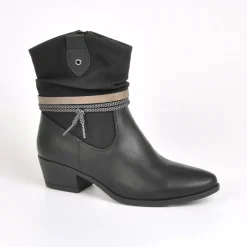 Boots, Bottines|VICE VERSA Bottines Plates Bi-Matieres Noir