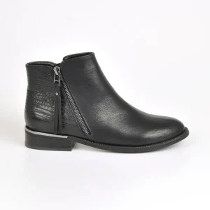 Boots, Bottines|VICE VERSA Bottines Plates Femme Avec Zip Noir