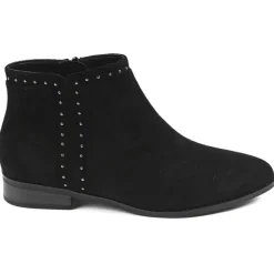 Boots, Bottines|VICE VERSA Bottines Plates Femme Avec Petits Clous Noir
