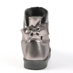 Boots, Bottines|VICE VERSA Bottines Plates Femme Avec Noeuds Gris Metal