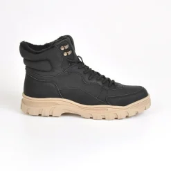 Boots, Bottines|OUTSHOES Bottines Plates Femme Bi-Matieres Noir