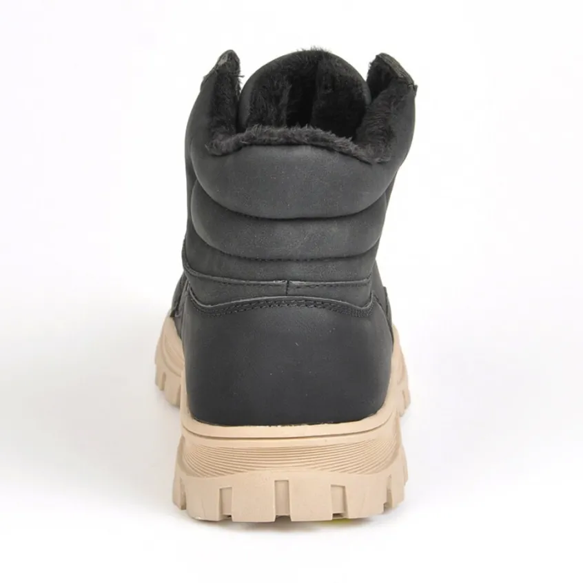 Boots, Bottines|OUTSHOES Bottines Plates Femme Bi-Matieres Noir