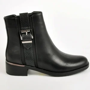 Boots, Bottines|VICE VERSA Bottines Plates Femme Bi-Matieres Noir