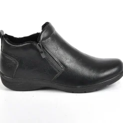 Chaussures Confort|LADY CONFORT Bottines Plates Femme Noir
