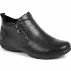 Chaussures Confort|LADY CONFORT Bottines Plates Femme Noir