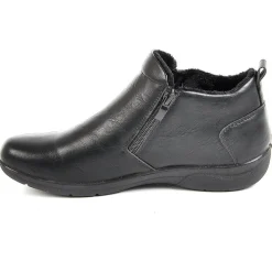 Chaussures Confort|LADY CONFORT Bottines Plates Femme Noir