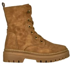 Boots, Bottines|OUTSHOES Bottines Plates Femme Marron A Semelle Crantee