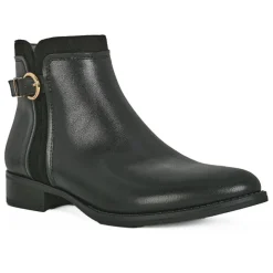 Boots, Bottines|VICE VERSA Bottines Plates Femme Noir A Boucle