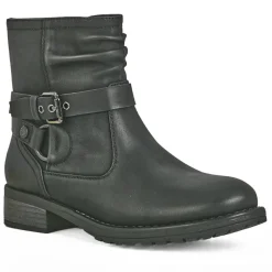 Boots, Bottines|VICE VERSA Bottines Plates Femme Noir Avec Boucles