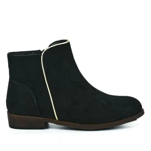 Boots, Bottines|VICE VERSA Bottines Plates Femme Noir En Suedine