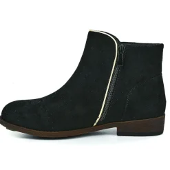 Boots, Bottines|VICE VERSA Bottines Plates Femme Noir En Suedine